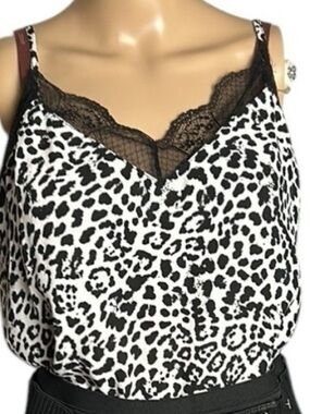 BLASHE NWT slip top,cami,lace,animal print,satin feel,mob wife,whimsigoth,fairy